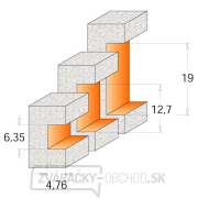 CMT C980 CORIAN bočná drážkovacia fréza - D22,2 I19,05 R4,76 S=12 Náhľad