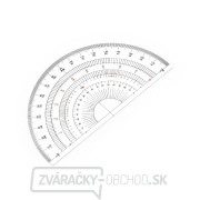 Polkruhový uhlomer DRAPAS z číreho akrylátu 180 ° - priemer 150 mm gallery main image