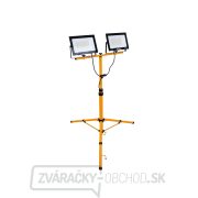 2x100W LED svetlomet s teleskopickým konštrukčným stojanom a káblom - studená biela farba 6500K (1) Náhľad