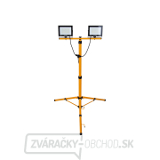 2x50W LED svetlomet s teleskopickým konštrukčným stojanom a káblom - studená biela farba 6500K (1) Náhľad