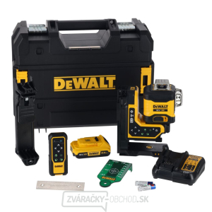 Zelený multiline laser 3x360 DeWALT DCLE34035D1 18V XR s diaľkovým ovládaním, 2Ah aku gallery main image