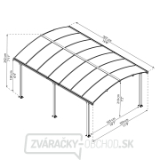 Prístrešok s oblúkovou strechou Palram - Canopia Arcadia 5000 bronz hliníkový (montovaný)  Náhľad