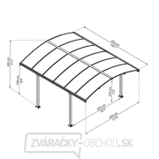 Prístrešok s oblúkovou strechou Palram - Canopia Arcadia 4300 bronz hliníkový (montovaný)  Náhľad