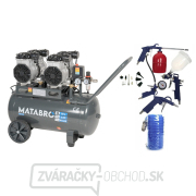 AKCIOVÁ SET SETMB-K203, Bezolejový kompresor 50l, 230V, 4 piesty s príslušenstvom | 2x1500W | Matabro gallery main image