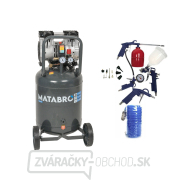 AKCIOVÁ SET SETMB-K207, Bezolejový vertikálny kompresor 50l, 230V, 2 piesty, s príslušenstvom | 2000W | 10 BAR | Matabro gallery main image