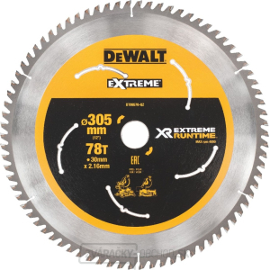 Pílový kotúč XR FLEXVOLT pre pokosové AKU píly DeWALT DT99576, 305 X 30 mm, 78 zubov gallery main image