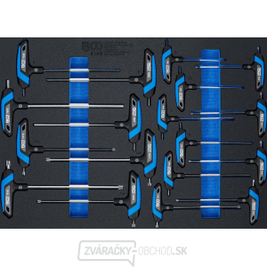 Vložka do dielenského vozíka 3/3: sada skrutkovačov s T-rukoväťou | vnútorný šesťhran, T-profil (pre Torx) BGS 4148 | 18diel gallery main image