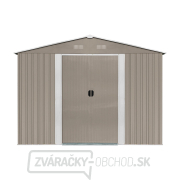 Riwall PRO RMSA 12x10 Brown Záhradný domček kovový 3 x 3,7 m so sedlovou strechou hnedý Náhľad